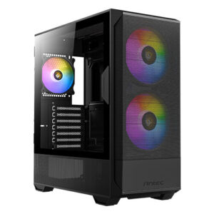 Gabinete Antec NX416L, Midi Tower, Soporta ATX, M-ATX, ITX, Ventx3, 1xUSB 3.0, 1XUSB-C, Negro