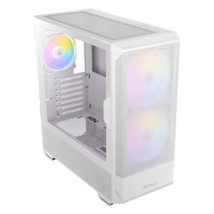 Gabinete Antec NX416L, Midi Tower, ATX, M-ATX, ITX, 3x Ventxiladores, Blanco