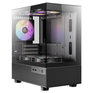 Gabinete Antec CX200M RBG ELITE, Mini Tower, Micro ATX, ITX, 5x Ventiladores ARGB, Negro