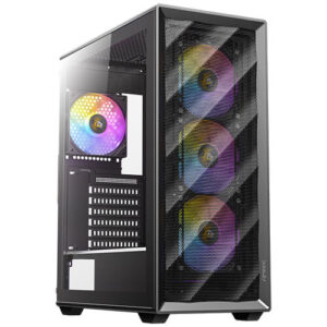 Gabinete Antec AX85 ARGB, Mid Tower, ATX, M-ATX, ITX, 4x Ventiladores ARGB 120mm, Sin Fuente, Negro
