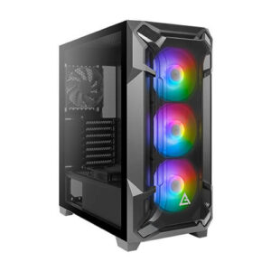 Gabinete Antec DF600 Flux Mini Torre, Ventana Cristal, 5x Ventiladores Instalados, Negro