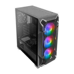 Gabinete Antec DF600 Flux Mini Torre, Ventana Cristal, 5x Ventiladores Instalados, Negro