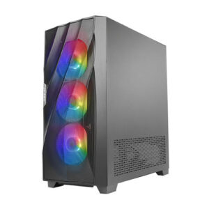Gabinete Antec DF700 Flux Midi-Tower, Ventana lateral, 5x Ventiladores instalados, Negro