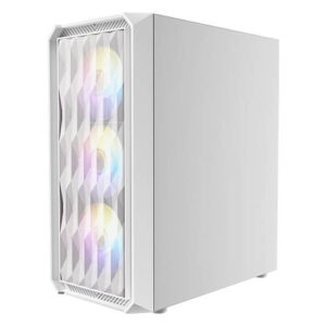 Gabinete Antec NX292 White Media Torre, Ventana cristal, 4x Ventiladores 120mm, Blanco