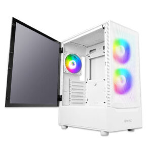 Gabinete Antec NX410W V2 Midi-Tower ATX, Ventana Cristal, 3x Ventiladores ARGB, Blanco