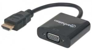Cable Convertidor Manhattan HDMI-VGA, negro