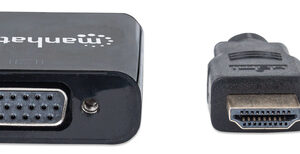 Adaptador Manhattan HDMI Macho a VGA Hembra, Negro