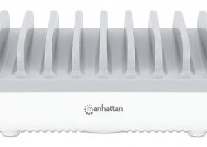 Estacion de Carga Manhattan 10 Puertos, 3x USB-C PD 3.0, 7x USB-A, Blanco/Gris