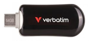 Memoria usb Verbatim, 64GB, USB Tipo C, 3.2 Gen 1, Negro