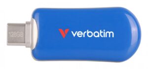 Memoria USB Plectra Verbatim, 128GB USB Tipo C, 3.2, Azul