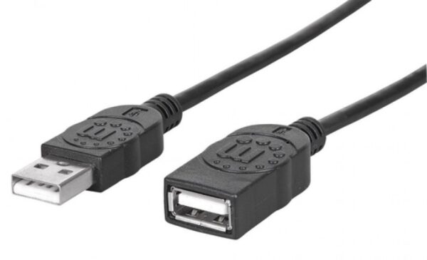 Cable USB Manhattan A macho/ A hembra, 480 Mbit/s, 1 metro, Negro - Image 3