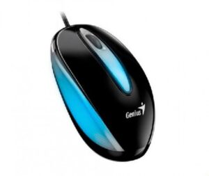 Mouse Genius DX-Mini optico, BlueEye Alambrico, USB, 1000DPI, Iluminacion LED, Negro