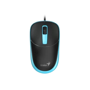 Mouse Optico Genius DX-123, Alambrico, 1200 DPI, USB, Negro/Azul