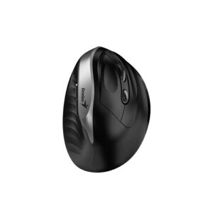 Mouse Genius Ergo 8250S, Optico, 6 Botones, 1600 DPI, RF inalambrico, Negro, Plata