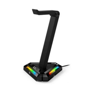 Soporte Para Diadema Con Hub Genius GX-UH100, RGB, 2x USB-C, 2x USB-A, Negro