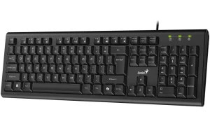 Teclado Genius KB-113, USB, Resistente a Salpicaduras, Negro