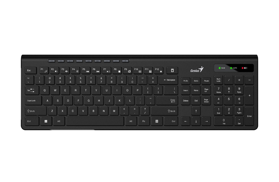 Teclado Inalambrico Genius SlimStar 7230, Usb 2.4GHz, Negro