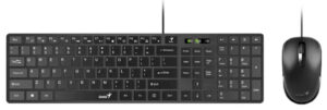 Kit Teclado y Mouse Genius SlimStar C126, Alambrico, USB, Negro