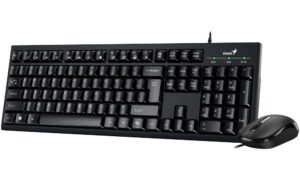 Kit Teclado y Mouse Genius KM-100SE, Alambrico, USB, 1200 DPI, Color Negro