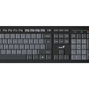 Kit Teclado y Mouse Genius KM-8200, Inalambrico, 2.4 GHz, 1000 DPI, Color Negro