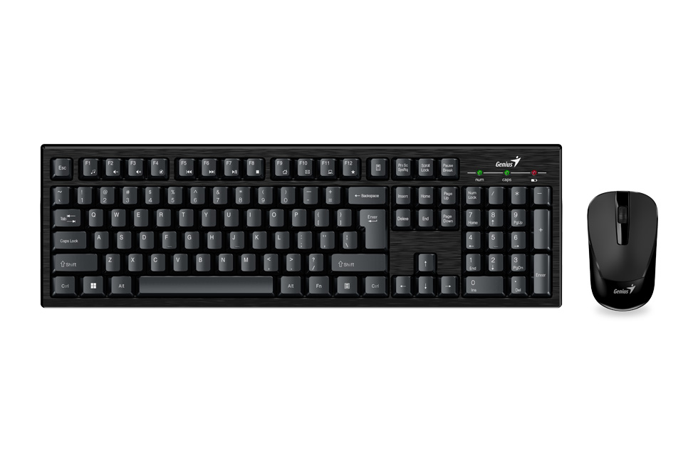 Kit Teclado y Mouse Inalambrico Genius KM-8101, Usb 2.0, Color Negro