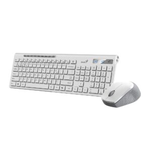 Kit Teclado y Mouse Genius SlimStar 8230, Bluetooth 5.3, 2.4 Ghz, Inalambrico, Color Blanco