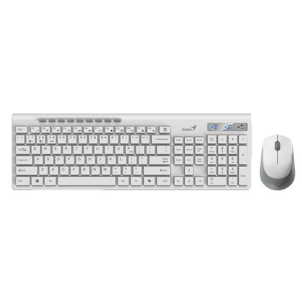 Kit Teclado y Mouse Genius SlimStar 8230, Bluetooth 5.3, 2.4 Ghz, Inalambrico, Color Blanco - Image 2