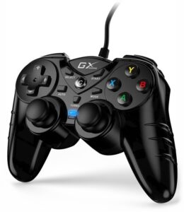 Control Genius Max Fire GX-17UV, USB, 17 botones, Doble Vibracion, PC/ PS3, Negro
