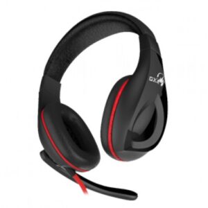 Audifonos Gamer Genius HS-G560, 3.5mm, Cable 2mts, Microfono Ajustable, Negro/Rojo