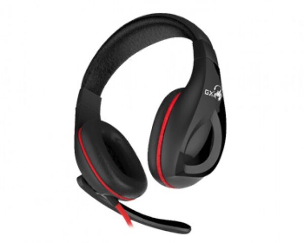 Audifonos Gamer Genius HS-G560, 3.5mm, Cable 2mts, Microfono Ajustable, Negro/Rojo