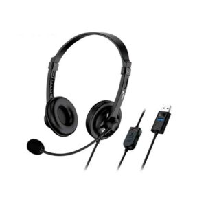 Diadema con Microfono Genius HS-230U, USB, Microfono Ajustable, Negro
