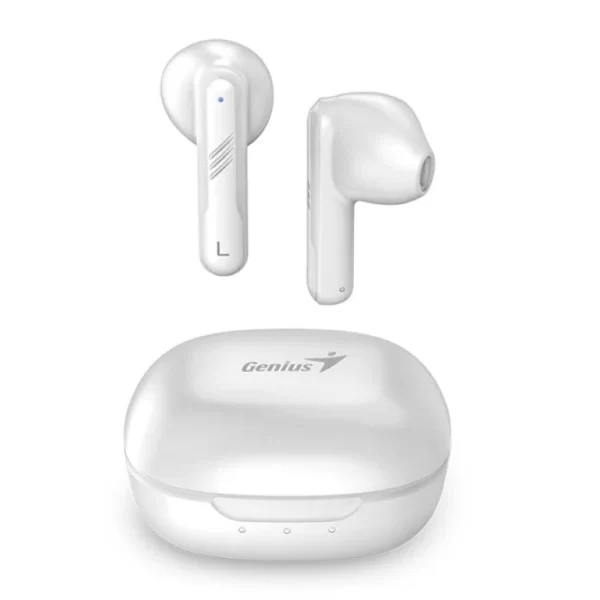 Audifonos Genius Inalambricos con microfono, Bluetooth 5.3, Touch, Estuche de Carga, Blanco - Image 2