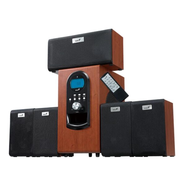 Sistema de Sonido 5.1ch Genius SW-HF5.1 600 II, 200w RMS, Subwoofer 8 Pulgadas 75w, 3.5mm/RCA, Madera - Image 2