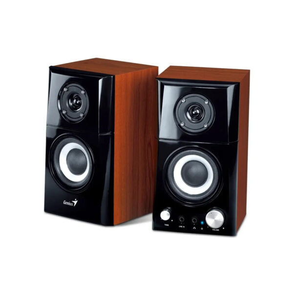 Bocinas Genius SP-HF500A II, Alambrica, 16W, Acabado Tipo Madera - Image 2