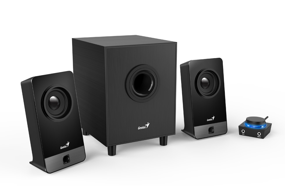 Bocinas Genius SW-2.1 300X, 10W, 2.1 Canales, Controlador de Volumen, jack Microfono y Audifonos, Negro