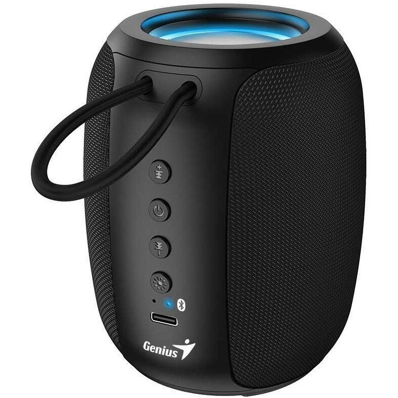 Bocina Portatil Genius SP-915BT, Bluetooth 5.3, 5W, USB-C, RGB, Negro