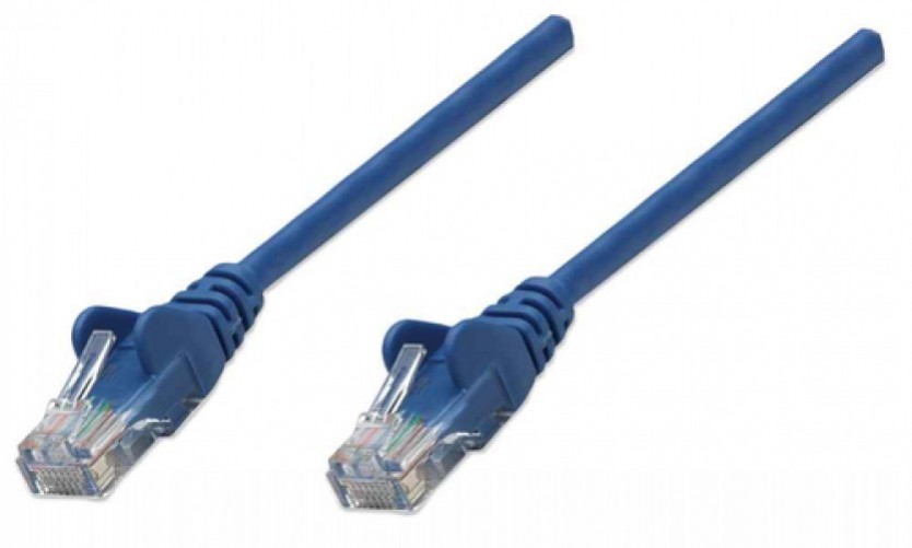 Cable de Red Intellinet Patch cord UTP, Cat5e, RJ-45, 50cm, Color Azul