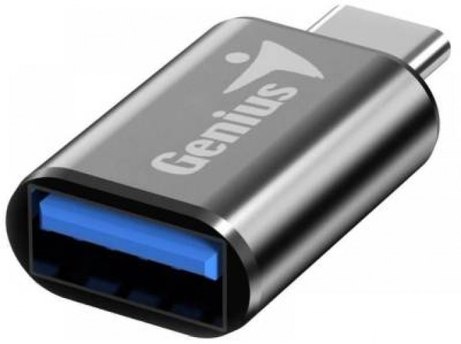 Adaptador Genius ACC-C2A, USB-C a USB-A, Gris