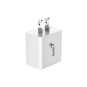Cargador Genius PD-20AC, 1 x Usb Tipo-c, 1 Puerto Usb-A 3.0, 20w, Color Blanco
