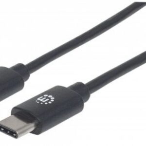 Cable USB Manhattan Tipo C a Tipo C, 50cm, Color Negro