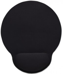Mousepad Manhattan con descansa muneca tipo gel, Color Negro