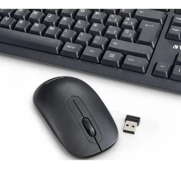 Kit Teclado y Mouse Verbatim inalambrico, Color Negro