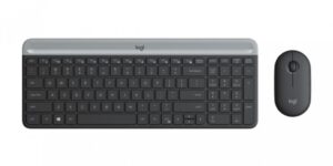 Kit de Teclado Mouse Inalambrico Logitech Slim MK470, Negro