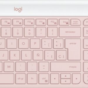 Kit Teclado y Mouse Logitech MK470 Slim, inalambrico, USB-A, Color Rosa