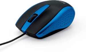 Mouse Optico Verbatim Bravo, Alambrico, USB, Negro/Azul
