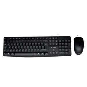 Kit Teclado y Mouse Acteck MK210 Alambrico, USB, Negro