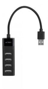 Hub Acteck DH420, 4x USB 2.0, 480 mbps, 30 cm