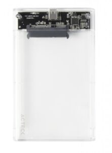 Gabinete Enclosure Acteck Armor Clear HC430 2.5 Sata, USB 3.0, Max. 2TB, transparente