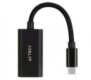 Adaptador Acteck USB-C a HDMI, 4k a 30 Hz, 10cm, Negro