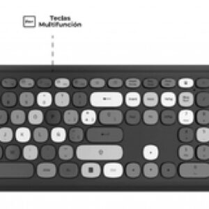 Kit Teclado y Mouse Acteck Creator Chic Colors MK475 Inalambrico, USB, Negro